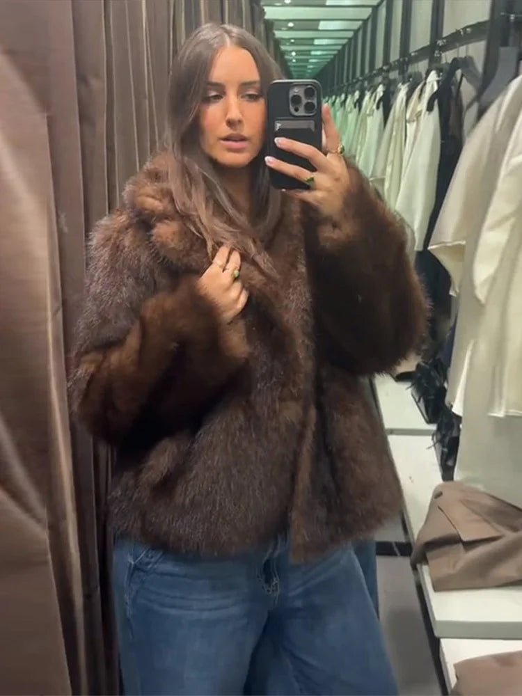 ZEYA - Sandra Reversible Faux Fur Leather Jacket