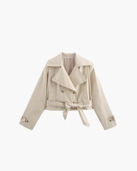 Sara Cropped Trench Coat