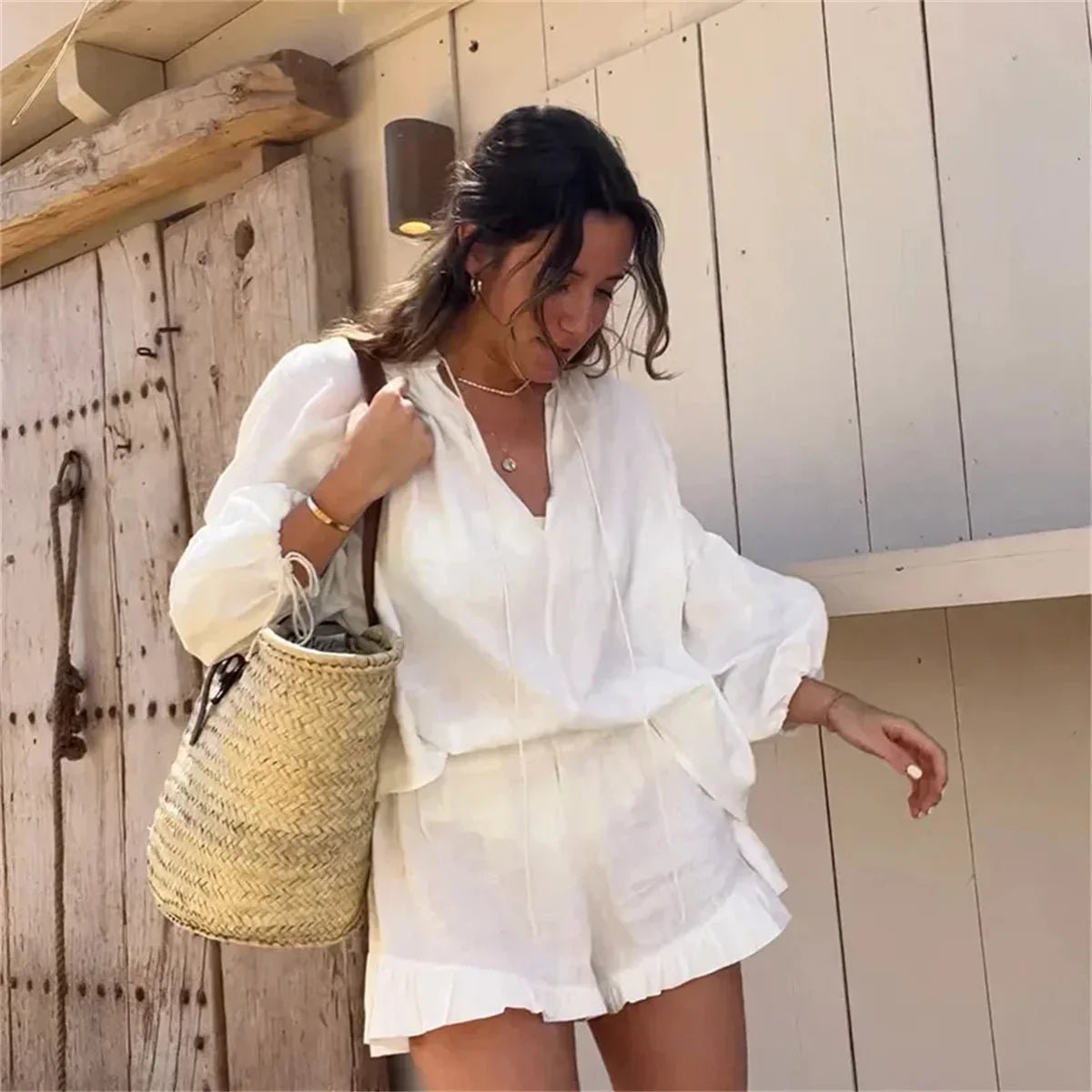 ZEYA - Sara Ruffle Shorts Set