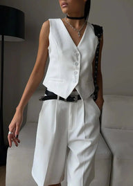 Ensemble gilet tailleur Agda et bermudas