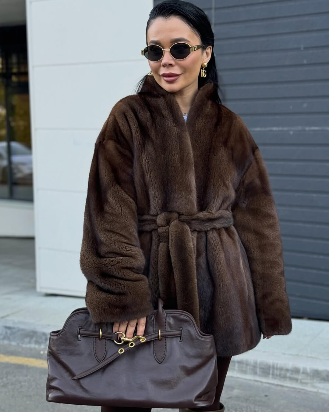 ZEYA - Seve Belted Faux Fur Jacket