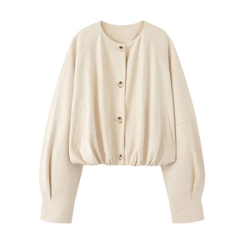 ZEYA - Sheena Button Vegan Leather Jacket