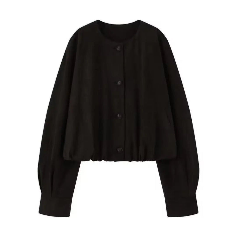 ZEYA - Sheena Button Vegan Leather Jacket