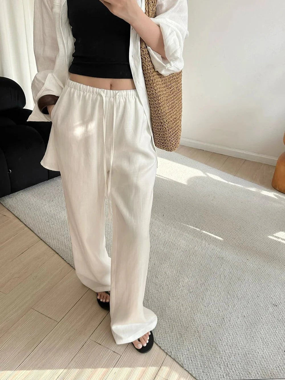 ZEYA - Shiela Wide Leg Linen Pants