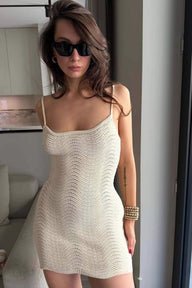 Lisa Backless Knit Tie Dress