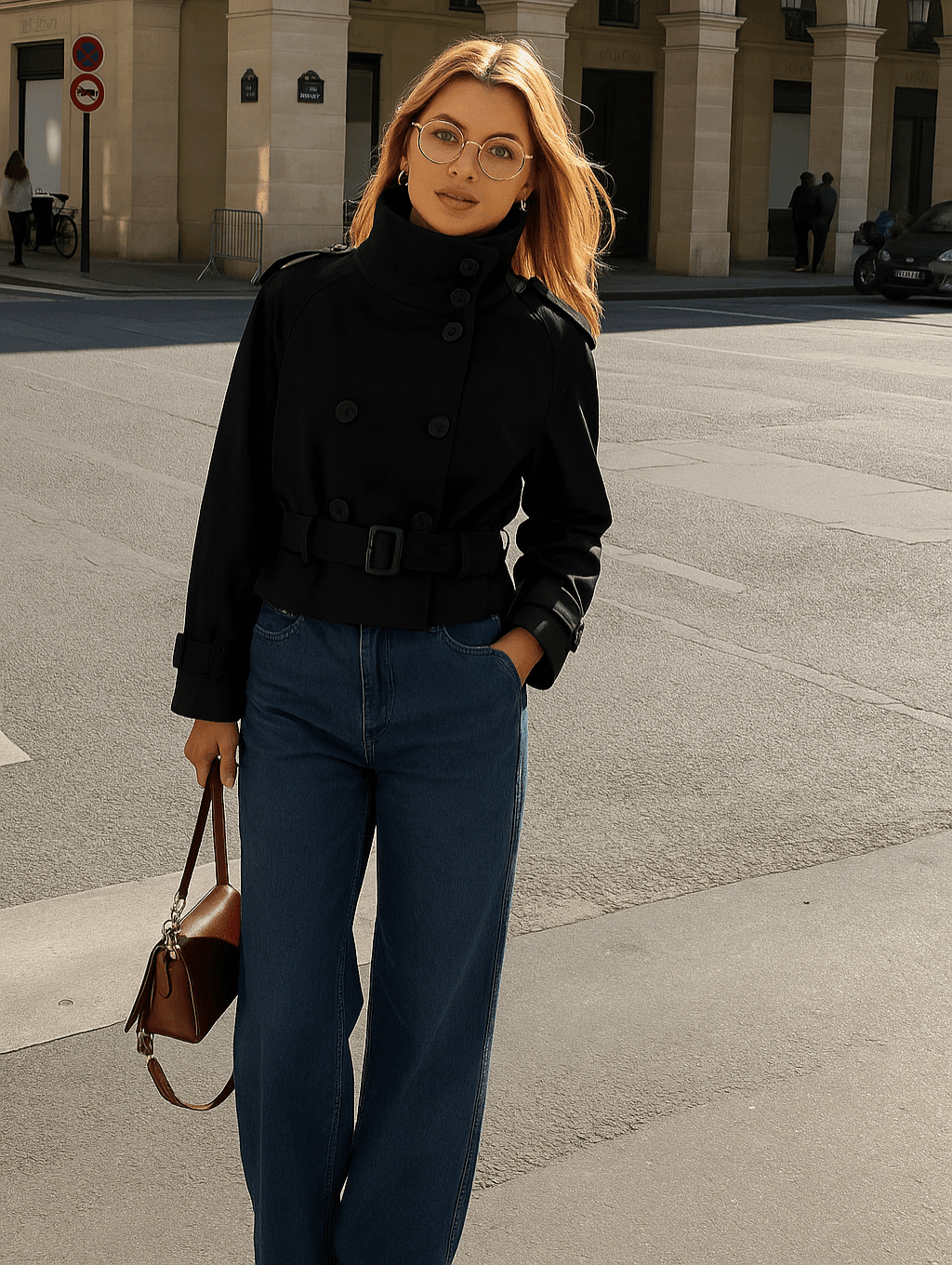 ZEYA - Sofia Cropped Trench Coat
