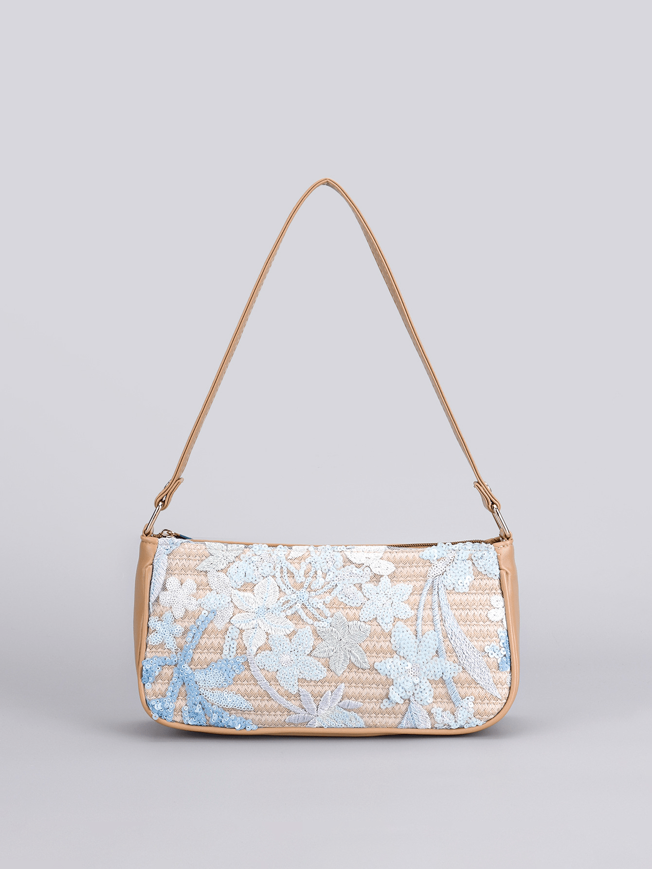 ZEYA - Sophia Embroidered Sequin Shoulder Bag