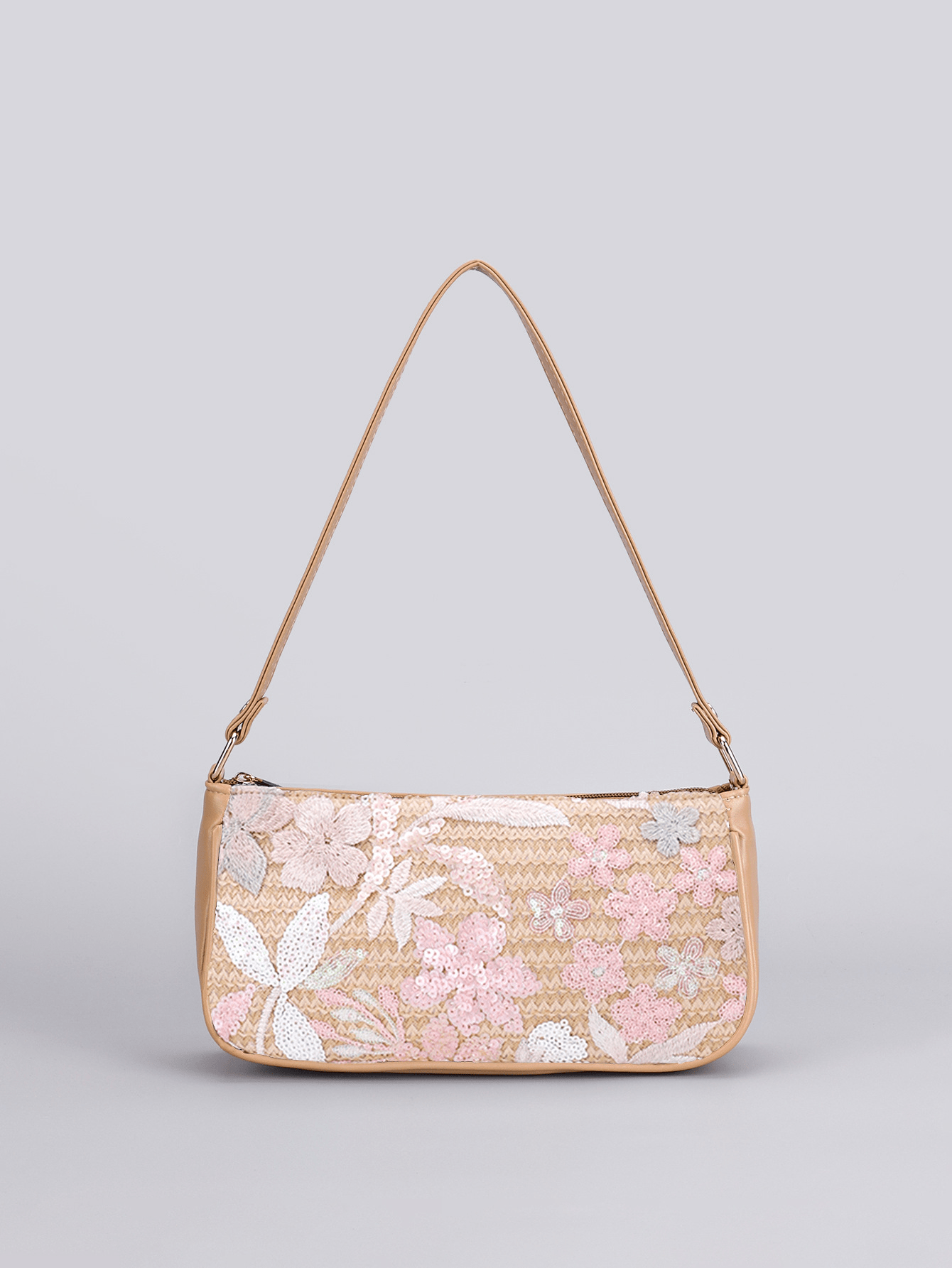 ZEYA - Sophia Embroidered Sequin Shoulder Bag