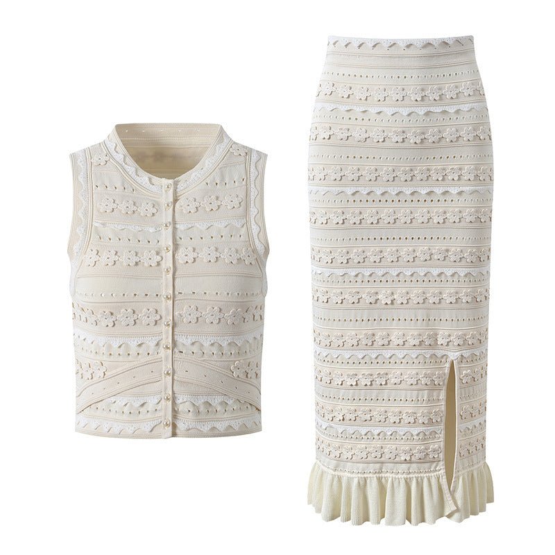 ZEYA - Sophia Floral Knit Vest Set