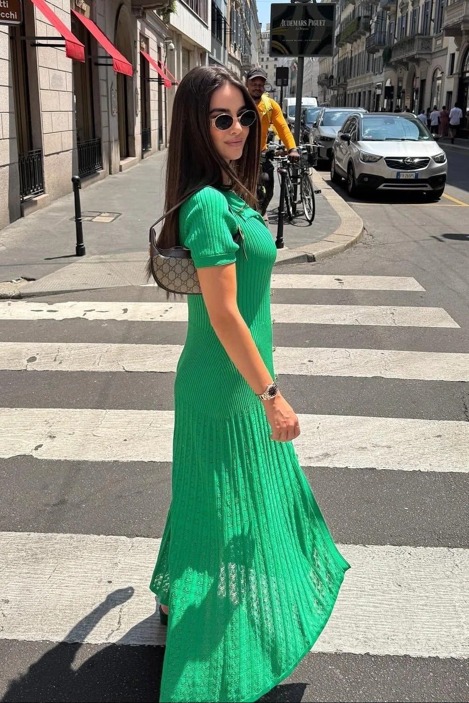 ZEYA - Sophia Ribbed Knit Polo Maxi Dress