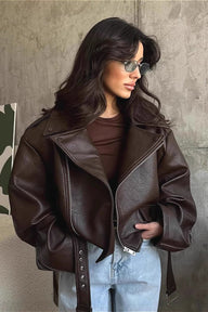Veste en similicuir vegan Stellina