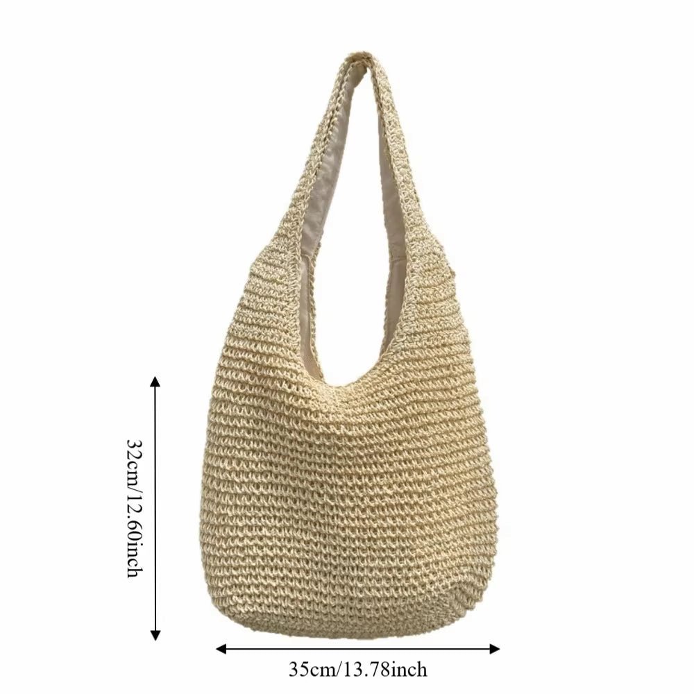 ZEYA - Svea Woven Rattan Tote Bag