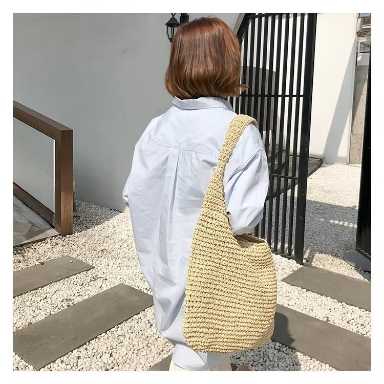 ZEYA - Svea Woven Rattan Tote Bag