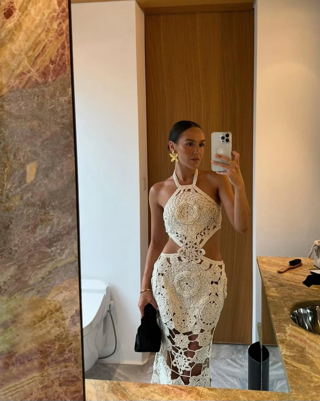 ZEYA - Svetlana Sheer Crochet Maxi Dress