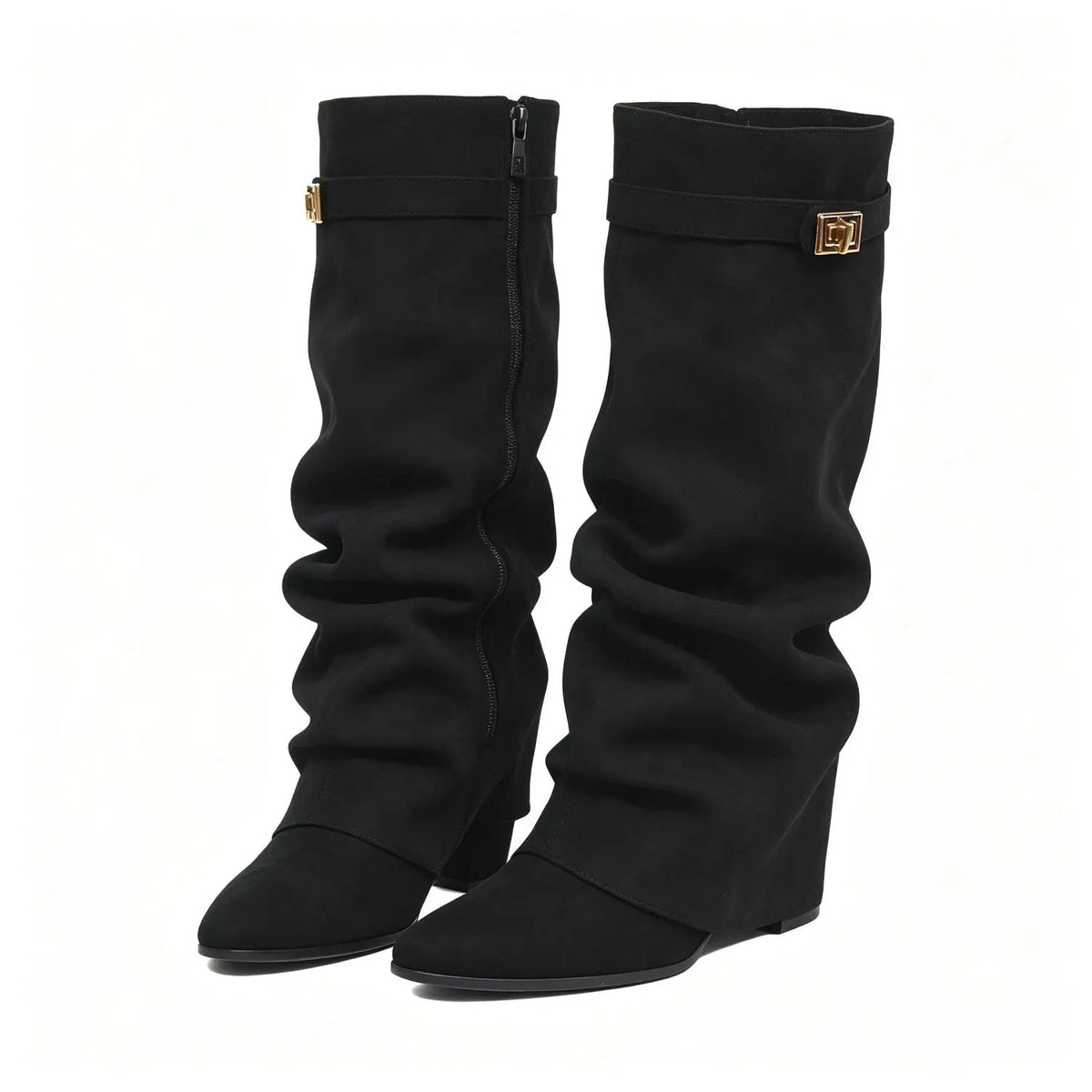 ZEYA - Teresa Slouchy Pointed Knee High Boots