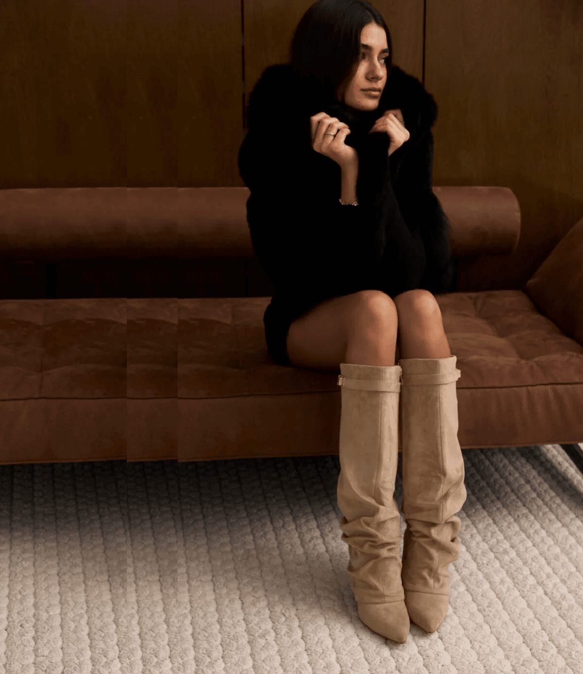ZEYA - Teresa Slouchy Pointed Knee High Boots