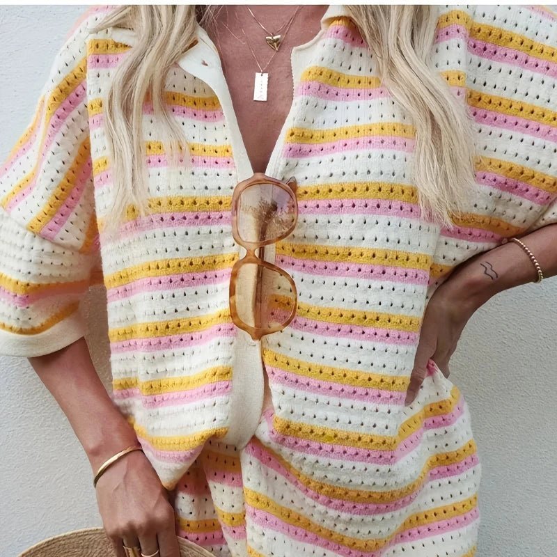 ZEYA - Teresa Striped Knit Two-Piece Set