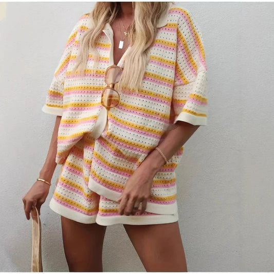 ZEYA - Teresa Striped Knit Two-Piece Set