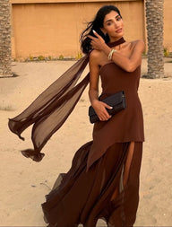 Melissa Mesh robe maxi bustier