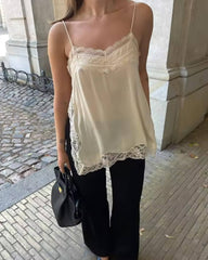 Valerie Lace Top with Side Slit