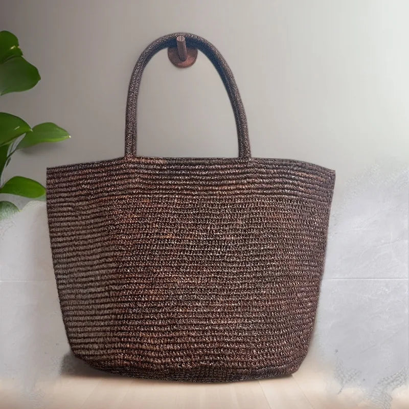 ZEYA - Vivienne Handwoven Rattan Tote