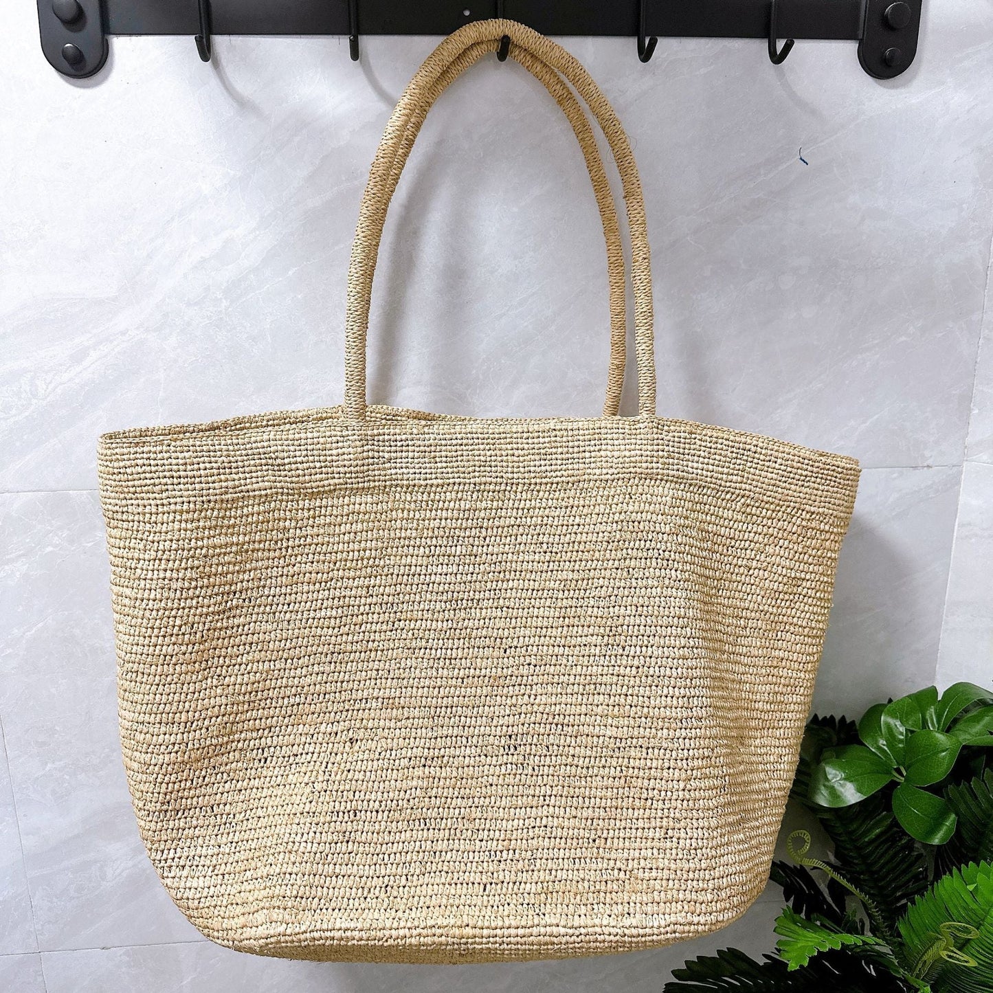 ZEYA - Vivienne Handwoven Rattan Tote