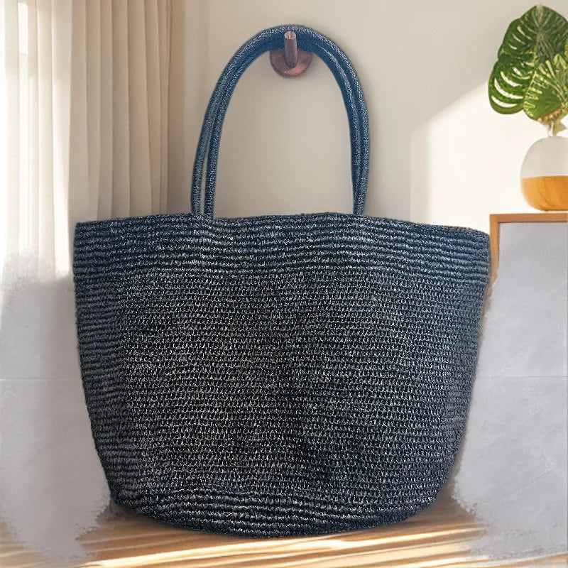 ZEYA - Vivienne Handwoven Rattan Tote