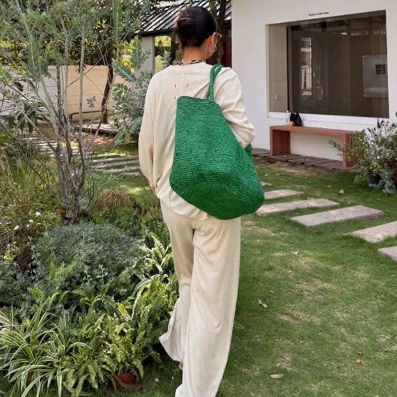 ZEYA - Vivienne Handwoven Rattan Tote