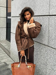 Manteau en similicuir Zenna